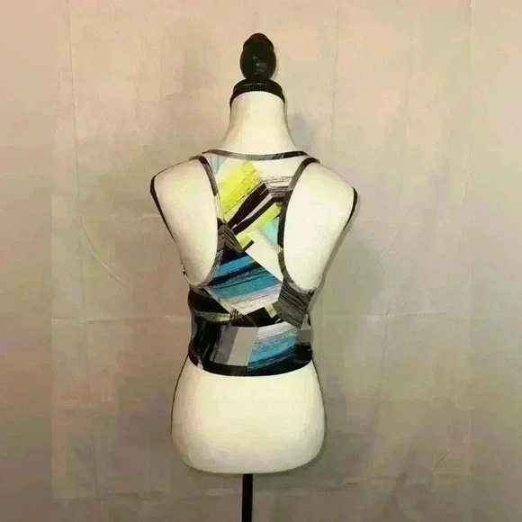 Calvin Klein Athletic Performance Racerback Cropped‎ Tank Top Prism Women's Sz M - Picture 3 of 7